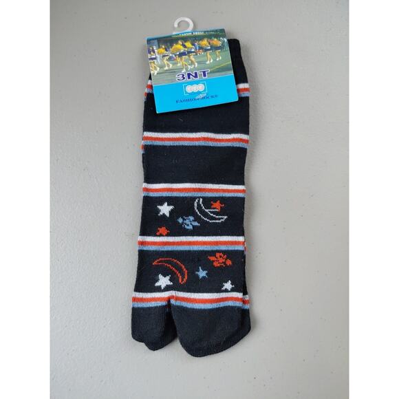 3NT Denim - 3NT Sandal Socks NEW Star Moon Stripe NOS Flip Flop Sox Whimsey NEW Two Toe Tabi